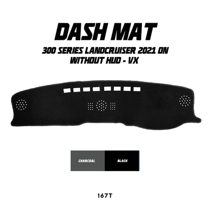 Dash Mat - Suitable for use with 300 Series LandCruiser (02/2025 - Current) w/o HUD - VX Model