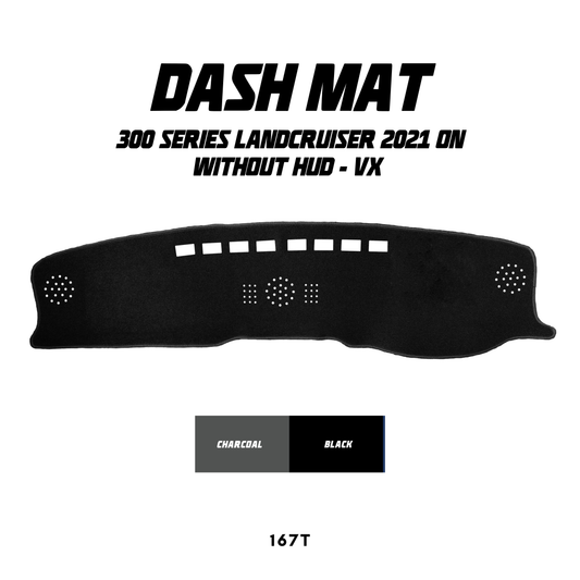 Dash Mat - Suitable for use with 300 Series LandCruiser (02/2025 - Current) w/o HUD - VX Model