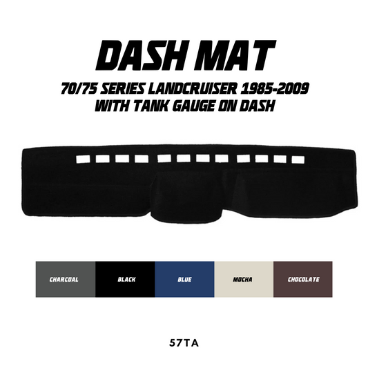 Dash Mat - Suitable for use with 70/75 Series LandCruiser ('85-'09) W/ Tank Gauge on Dash