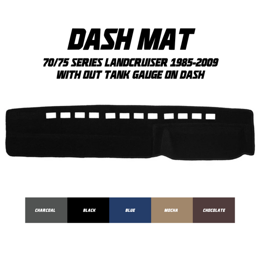Dash Mat - Suitable for use with 70/75 Series LandCruiser ('85-'09) w/out Tank Gauge on Dash