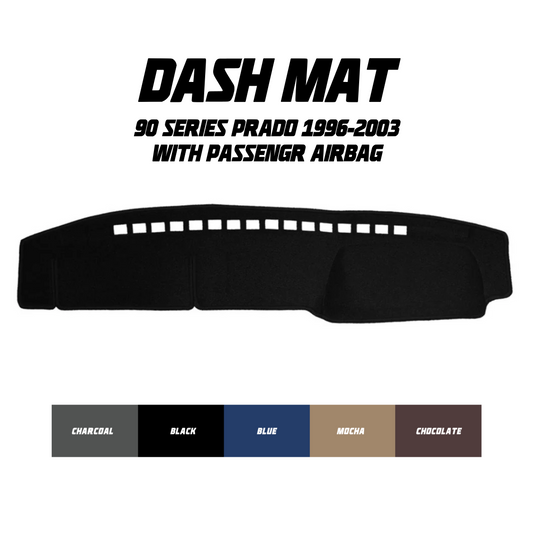Dash Mat - Suitable for use with 90 Series Prado (96-03) w/ Pass Airbag