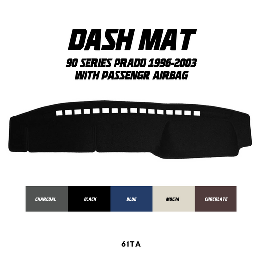 Dash Mat - Suitable for use with 90 Series Prado (96-03) w/ Pass Airbag