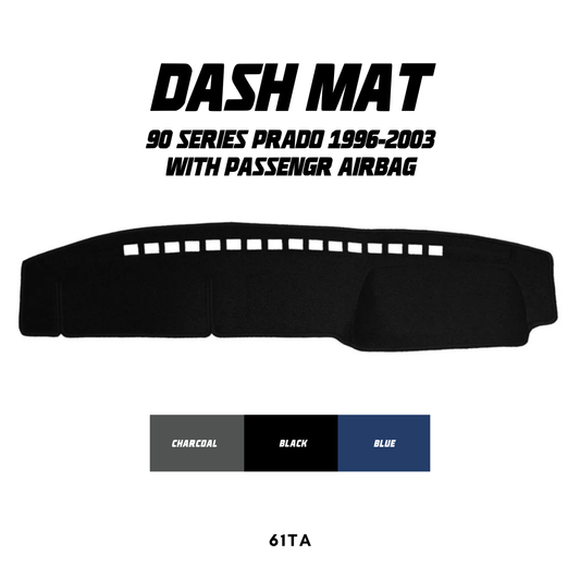 Dash Mat - Suitable for use with 90 Series Prado (96-03) w/ Pass Airbag