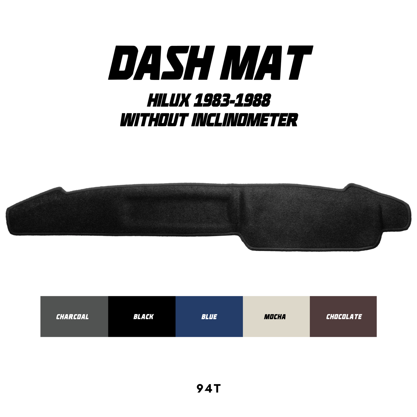 Dash Mat - Suitable for use with Hilux (1983-1988) without Inclinometer