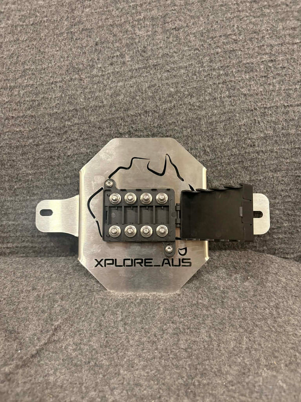 Battery Replacement Tie Down Clamp with 4 Midi Fuse Holder - Suitable for 70 Series LandCruiser 2024+