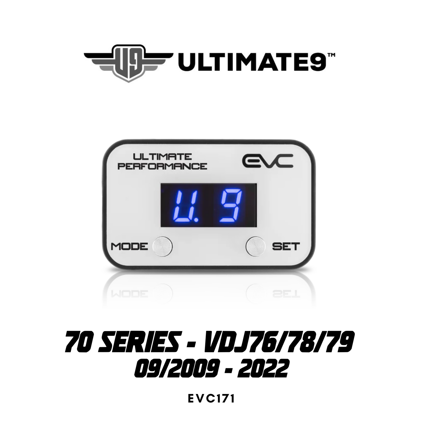 Ultimate9 EVC Throttle Controller - Suitable for TOYOTA LANDCRUISER 09/2009 - 2022 (70 Series - VDJ76/78/79)