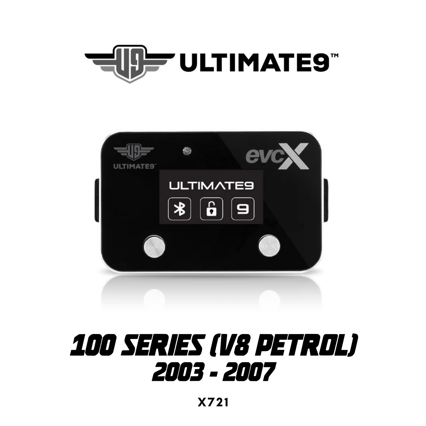 Ultimate9 evcX Throttle Controller - Suitable for TOYOTA LANDCRUISER 2003 - 2007 (100 Series - V8 Petrol)