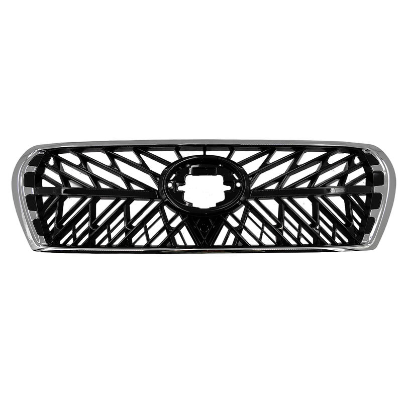 Front Grille Gloss Black with Chrome - Suitable For Toyota Landcruiser 200 Series Wagon 08/2007-10/2015