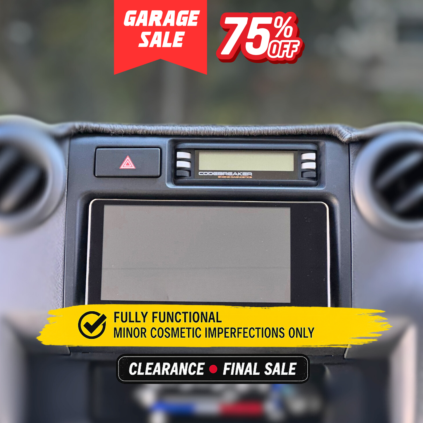 Radio Surround Panel for Codebreaker - Suitable for use with 70 Series Landcruiser 2009-2023 PRE-FACELIFT - Missing Bracket -GS-12