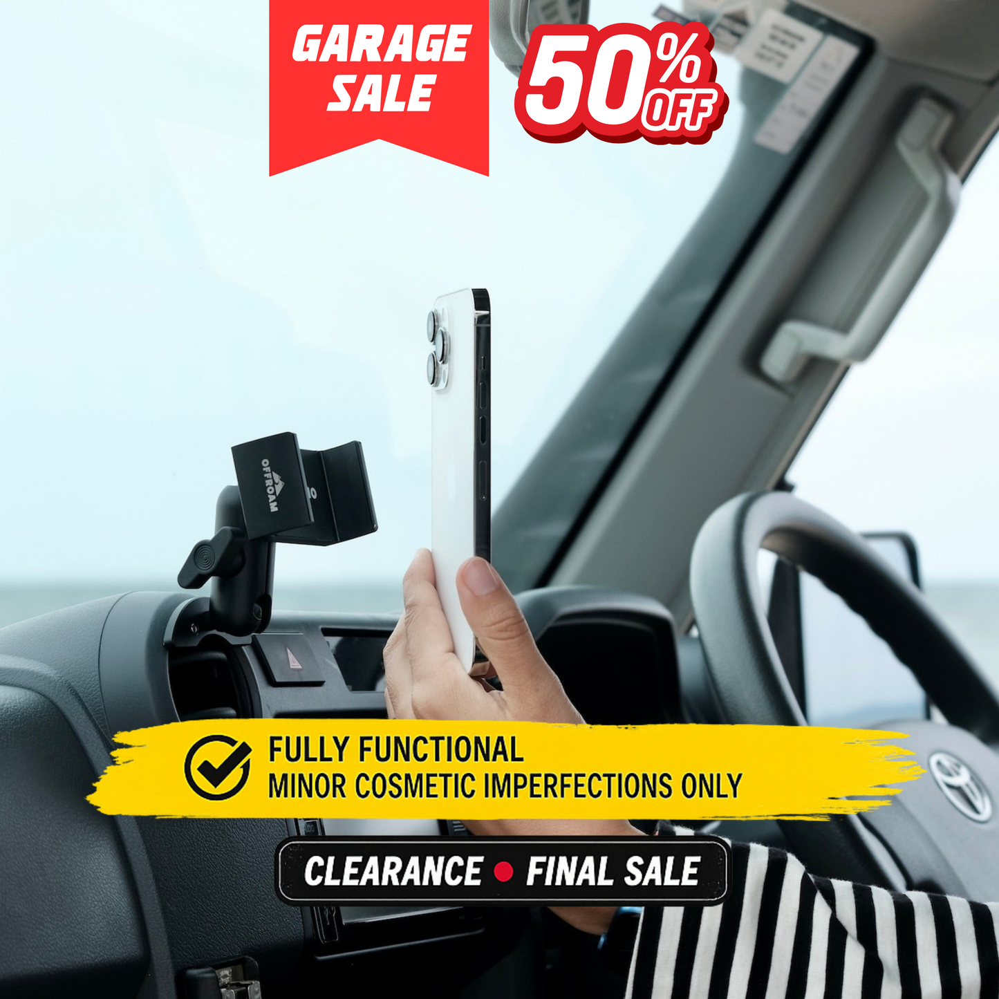 Offroam Phone Mount - Suitable for use with 70 Series LandCruiser (2009-ON) - GS-15