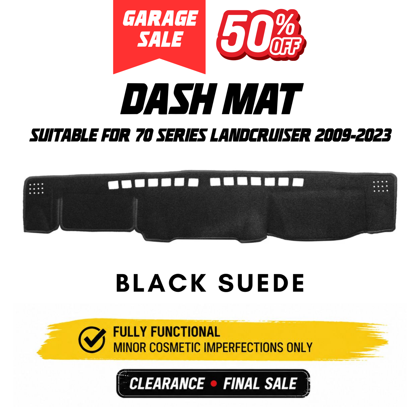 Dash Mat - Suitable for use with 70 Series LandCruiser (2009-2023) - GS1