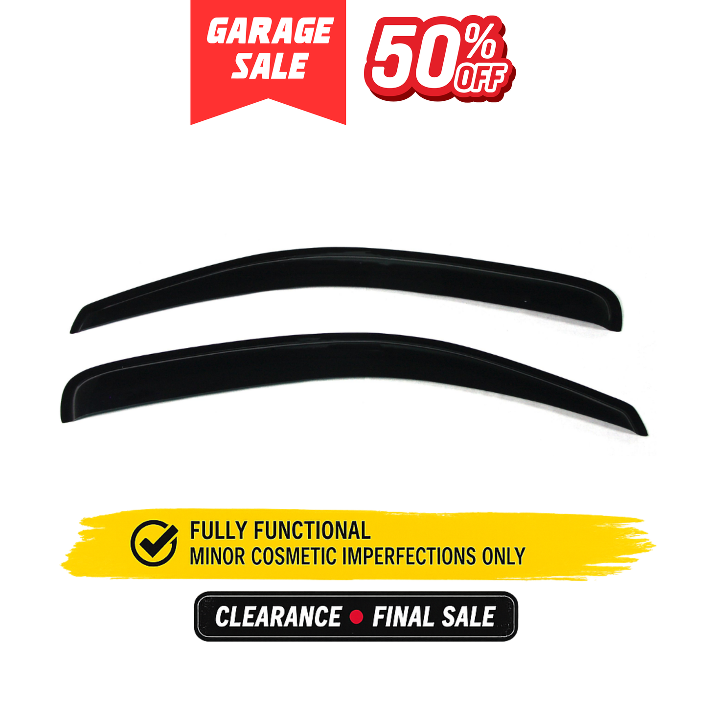 OCAM Weather Shields (2pce) - Suitable for use with N70 Hilux 03/2005-2015 - GS-37