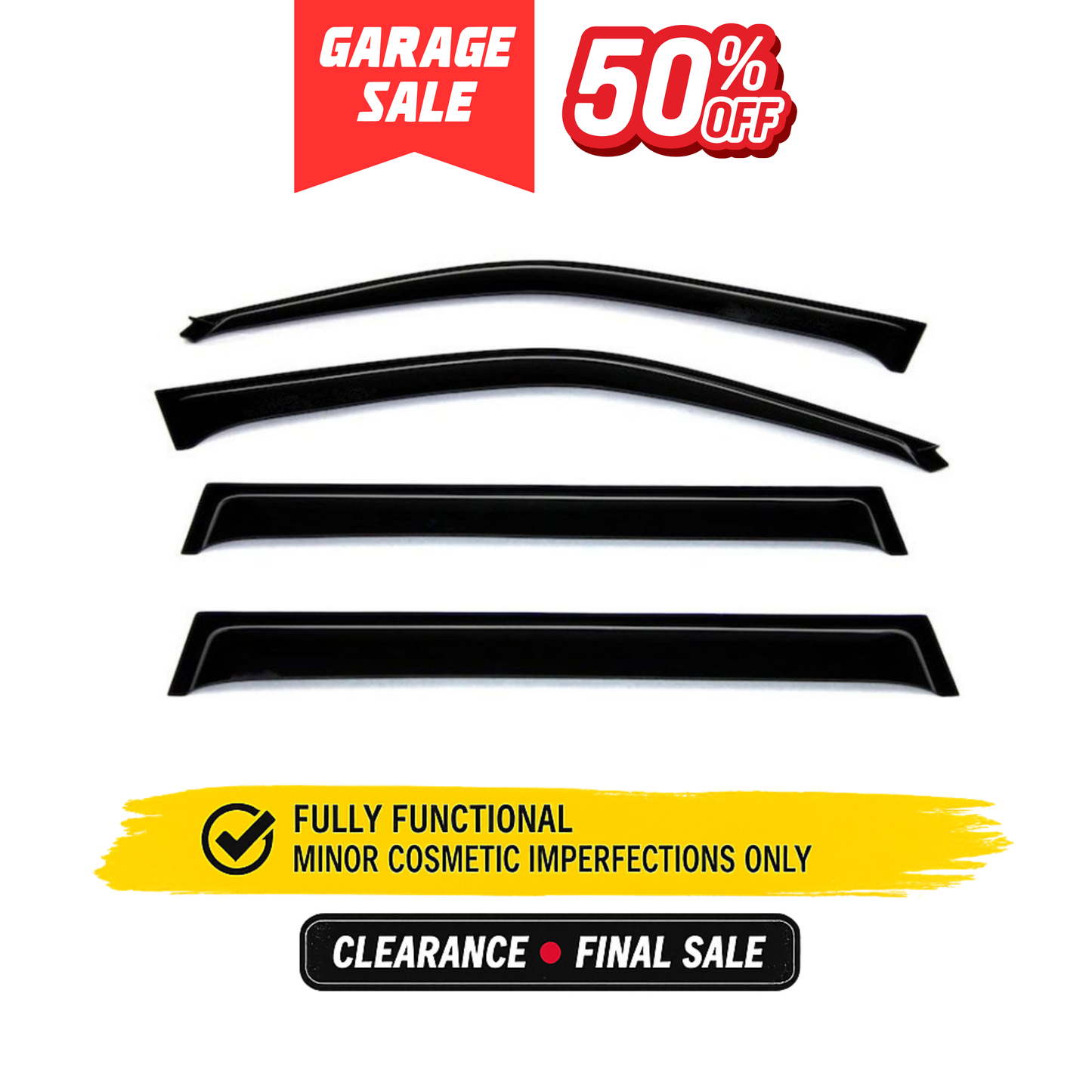 OCAM Weather Shields (4pce) - Suit 100/105 Series LandCruiser 1998-2007 - GS38