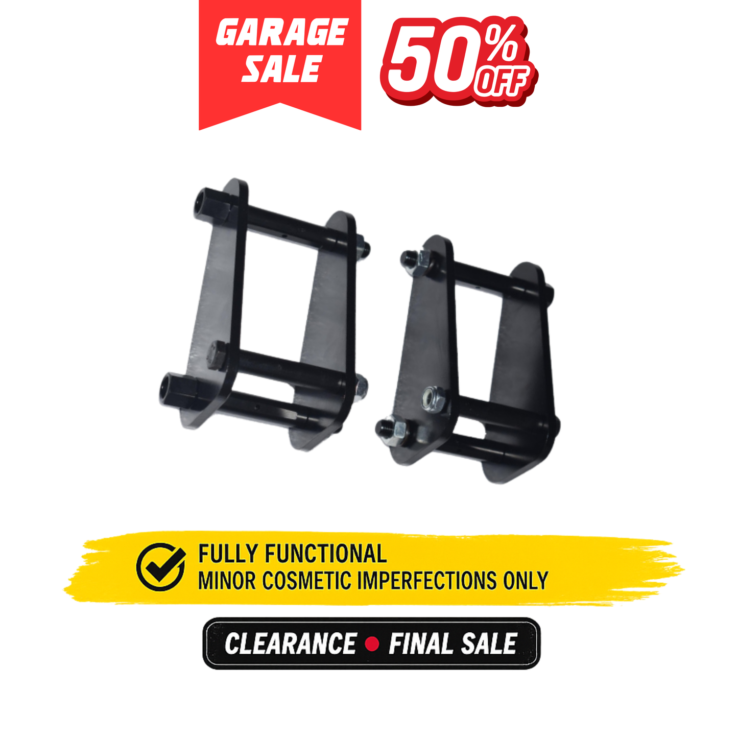 Front Extended Shackles (Pair) - Suitable for Landcruiser 73, 74, 75, 40, 60 Series - GS-61