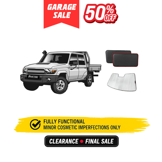 Suits Toyota LandCruiser 70 Series Double Cab Car Window Shades (79 Series; 1984-Present) - GS-62