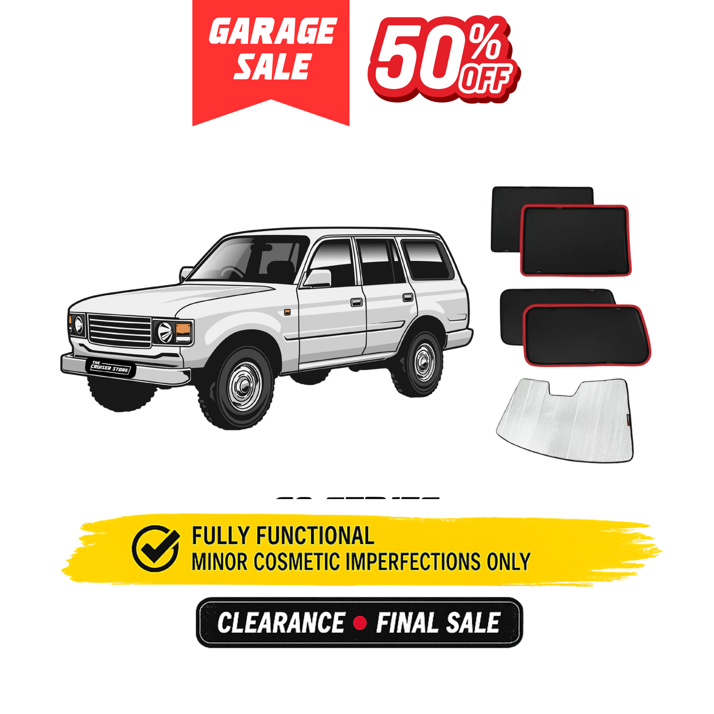 Suits Toyota LandCruiser 60 Series Car Window Shades (J60; 1980-1992) - GS-72