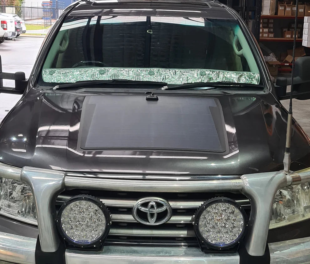 Bonnet Solar Panel - Suitable for Toyota Landcruiser 60 & 200 Series - 100-Watt