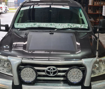 Bonnet Solar Panel - Suitable for Toyota Landcruiser 60 & 200 Series - 100-Watt