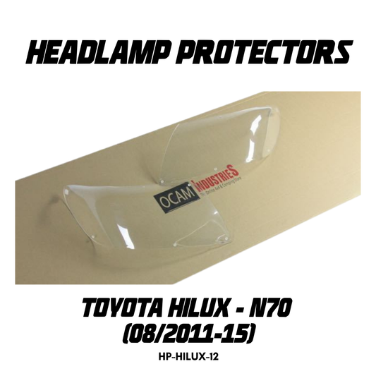 OCAM Headlight Headlamp Protectors for Toyota Hilux N70 Aug 2011-15 Lamp Covers