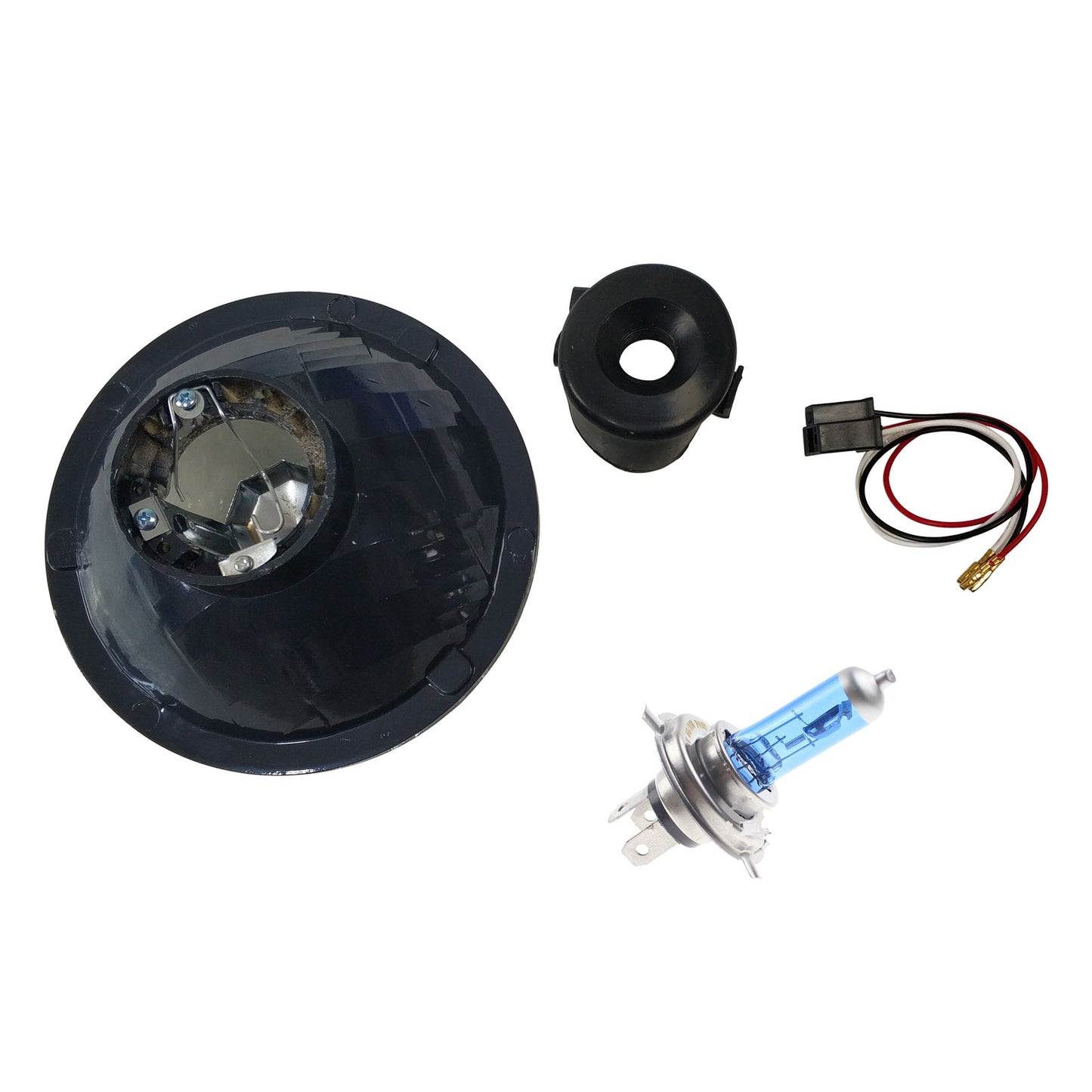 H4 Headlight Conversion Kit (Pair) 2 x 7" Round 60/55W Halogen