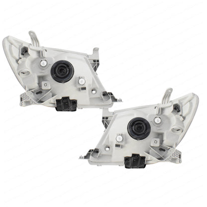 Headlights (Pair) Chrome - Suitable For Toyota Hilux TGN KUN GGN 2WD & 4WD (2005-2012)