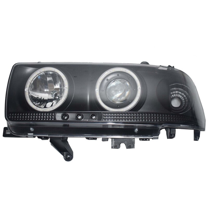 Smoke Angel Eye Pair Head Lights LED - Suitable for Landcruiser 80 Series Halo Projector AU