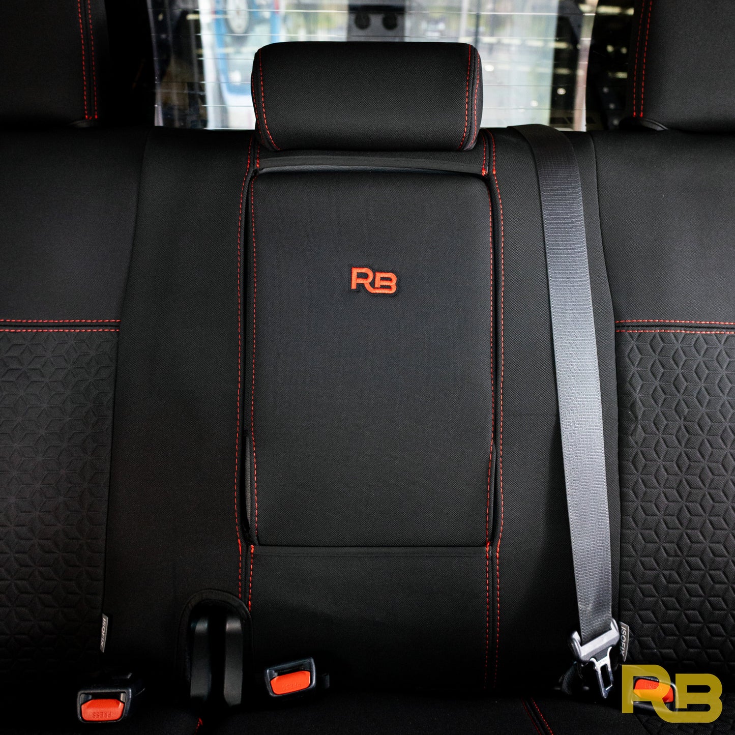 Razorback 4x4 - Toyota Hilux 8th Gen 48V V-Active - Dual Cab - GP6 Premium Neoprene Rear Row Seat Covers (Available)