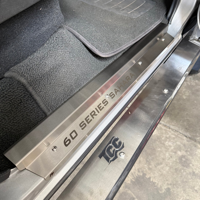 Stainless Steel Sill Trims - Suitable for use with 60 Series LandCruiser
