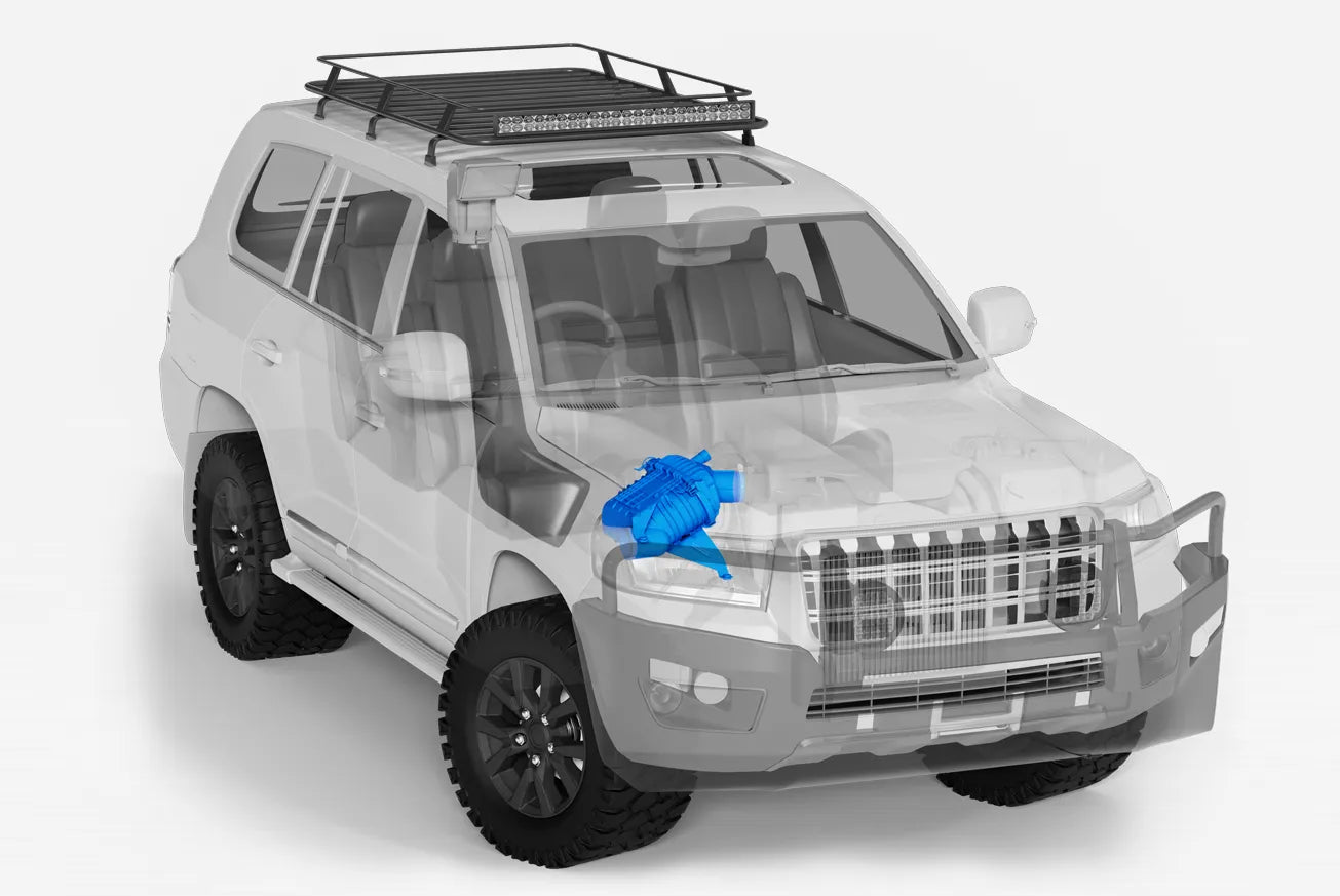 PowerCore 4x4 Air Cleaner Housing + Filter Kit - Suitable for 70 Series Toyota LandCruiser XLC070K