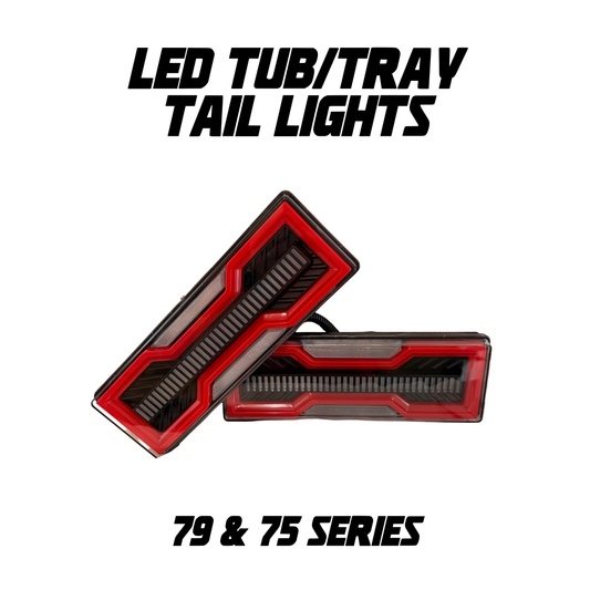 LED Tub/Tray Tail Lights - Pair