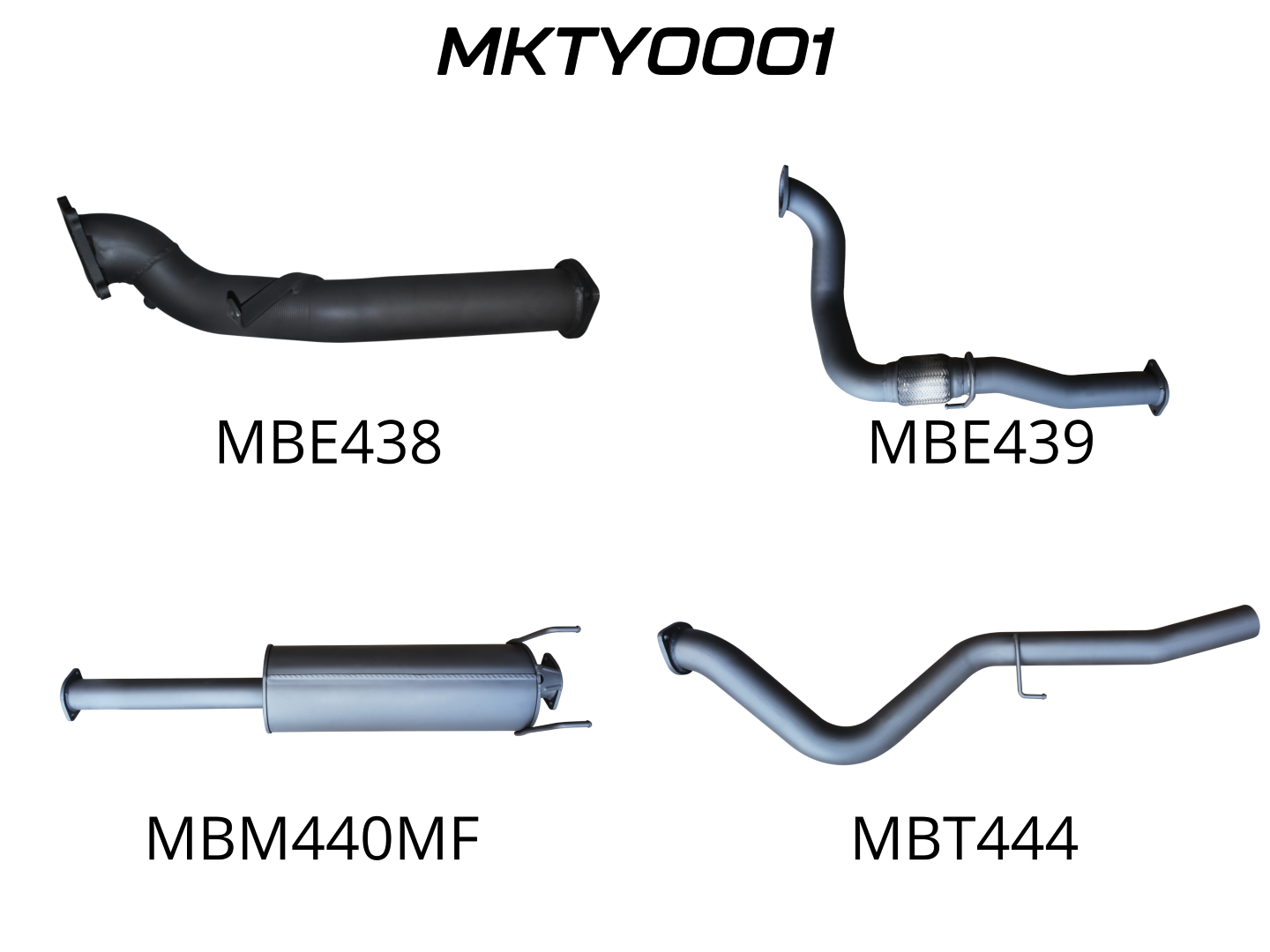 Manta Exhaust System - Hilux KZN165 3.0L Turbo Diesel 1KZ-TE 1999-2005