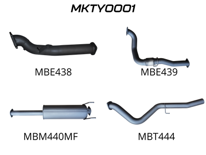 Manta Exhaust System - Hilux KZN165 3.0L Turbo Diesel 1KZ-TE 1999-2005