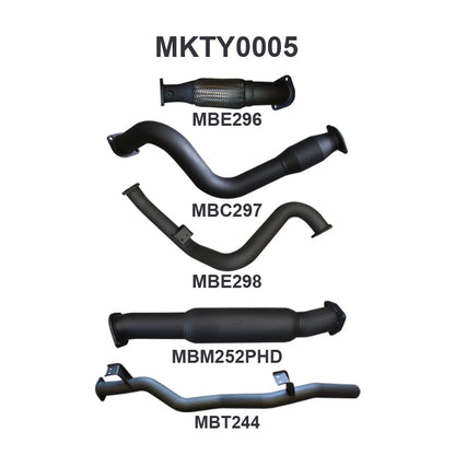 Manta Exhaust System - LandCruiser VDJ79 Single Cab 4.5L V8 2007-2016 - MKTY0005
