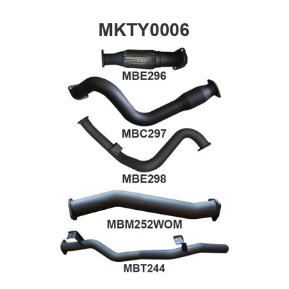 Manta Exhaust System - LandCruiser VDJ79 Single Cab 4.5L V8 2007-2016 - MKTY0006