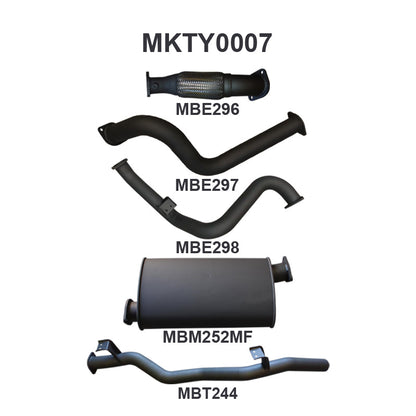 Manta Exhaust System - LandCruiser VDJ79 Single Cab 4.5L V8 2007-2016 - MKTY0007