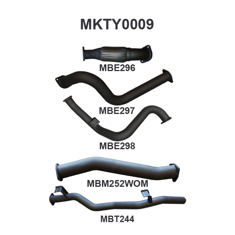 Manta Exhaust System - LandCruiser VDJ79 Single Cab 4.5L V8 2007-2016 - MKTY0009