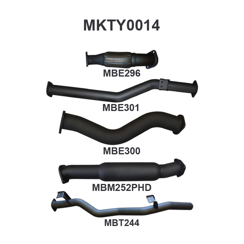 Manta Exhaust System - LandCruiser VDJ79 Dual Cab 4.5L V8 2012-2016 - MKTY0014