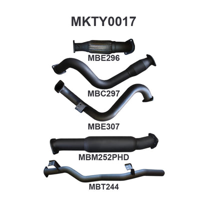 Manta Exhaust System - LandCruiser VDJ78 Troop Carrier 4.5L V8 2007-2016 - MKTY0017