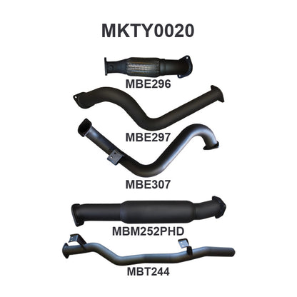 Manta Exhaust System - LandCruiser VDJ78 Troop Carrier 4.5L V8 2007-2016 - MKTY0020