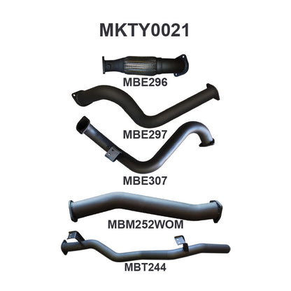 Manta Exhaust System - LandCruiser VDJ78 Troop Carrier 4.5L V8 2007-2016 - MKTY0021