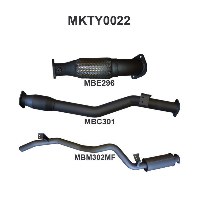 Manta Exhaust System - LandCruiser VDJ76 Wagon 4.5L V8 2007-2016 - MKTY0022