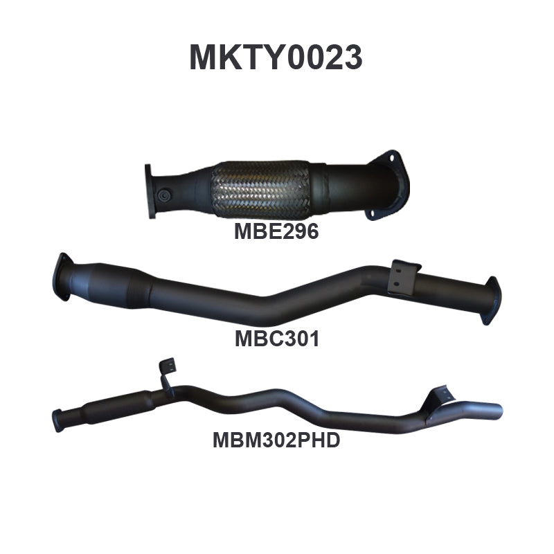Manta Exhaust System - LandCruiser VDJ76 Wagon 4.5L V8 2007-2016 - MKTY0023