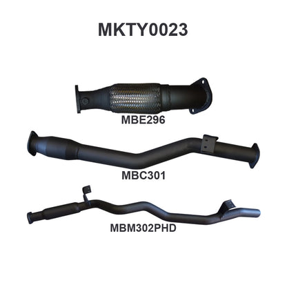 Manta Exhaust System - LandCruiser VDJ76 Wagon 4.5L V8 2007-2016 - MKTY0023