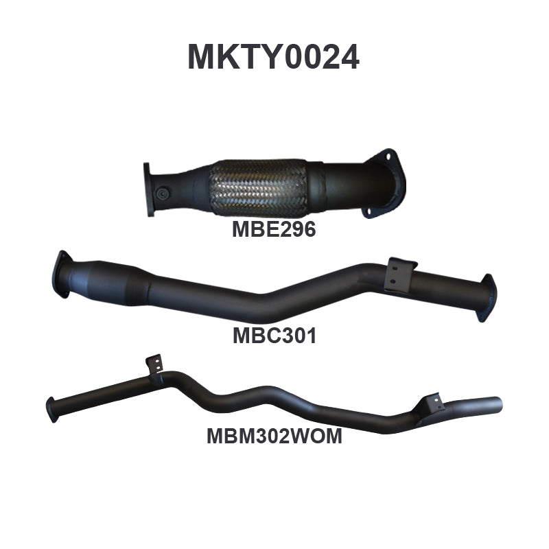 Manta Exhaust System - LandCruiser VDJ76 Wagon 4.5L V8 2007-2016 - MKTY0024