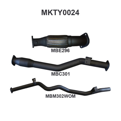 Manta Exhaust System - LandCruiser VDJ76 Wagon 4.5L V8 2007-2016 - MKTY0024