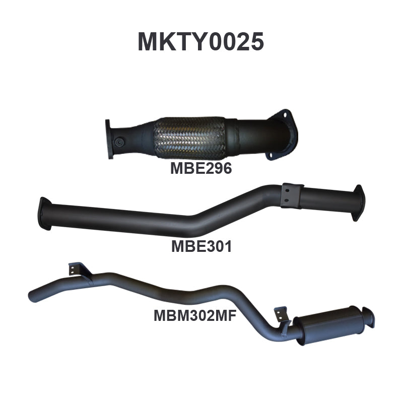 Manta Exhaust System - LandCruiser VDJ76 Wagon 4.5L V8 2007-2016 - MKTY0025
