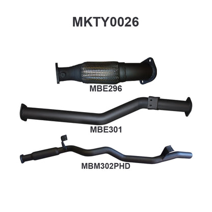Manta Exhaust System - LandCruiser VDJ76 Wagon 4.5L V8 2007-2016 - MKTY0026