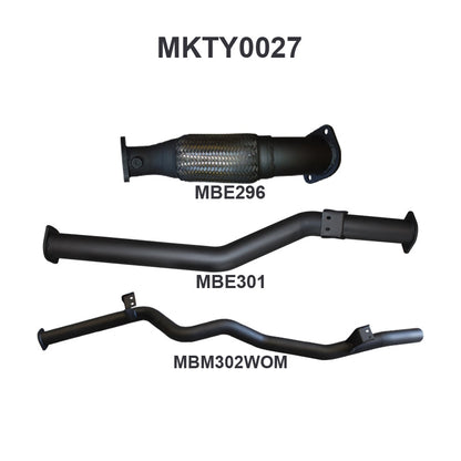 Manta Exhaust System - LandCruiser VDJ76 Wagon 4.5L V8 2007-2016 - MKTY0027