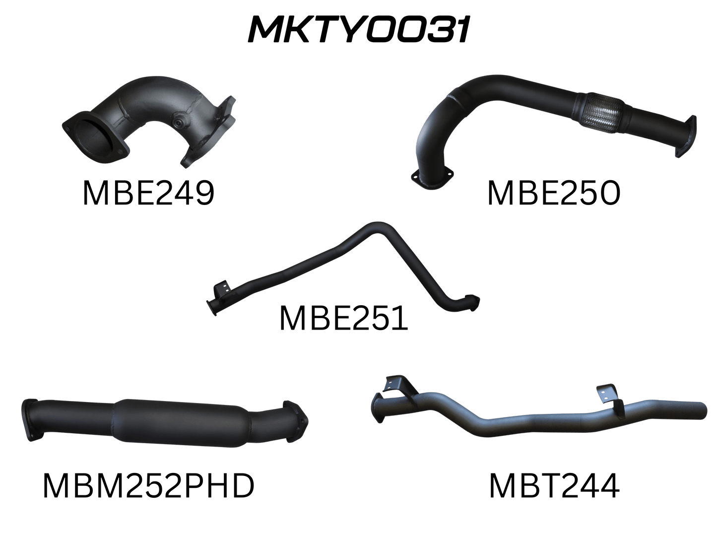 Manta Exhaust System - LandCruiser HDJ79 4.2L 1HD Turbo Diesel Ute - MKTY0031