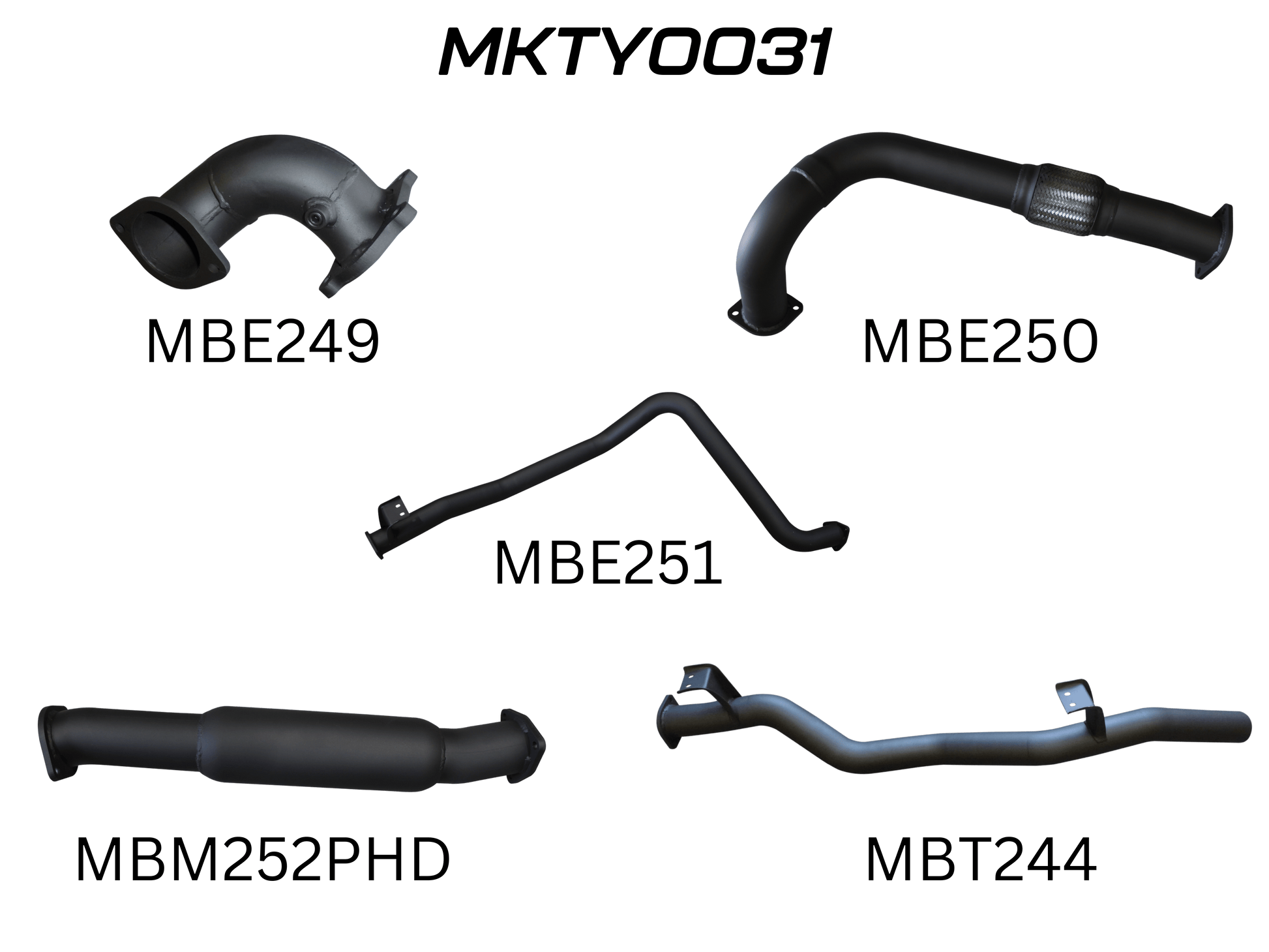 Manta Exhaust System - LandCruiser HDJ79 4.2L 1HD Turbo Diesel Ute - MKTY0031